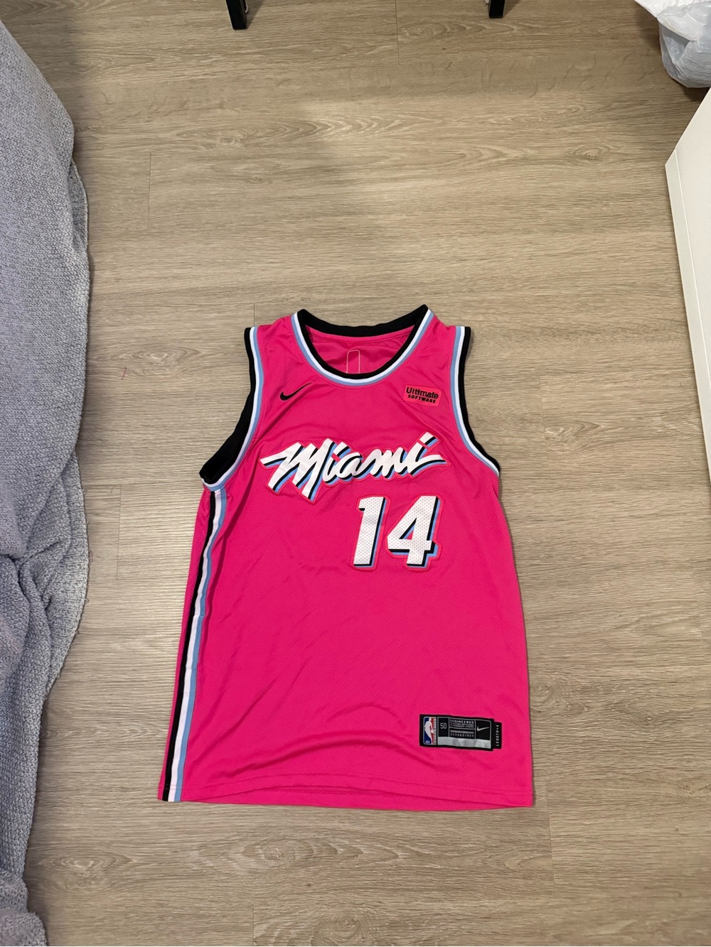 Nike Miami Bright Pink Basketball Jersey #14